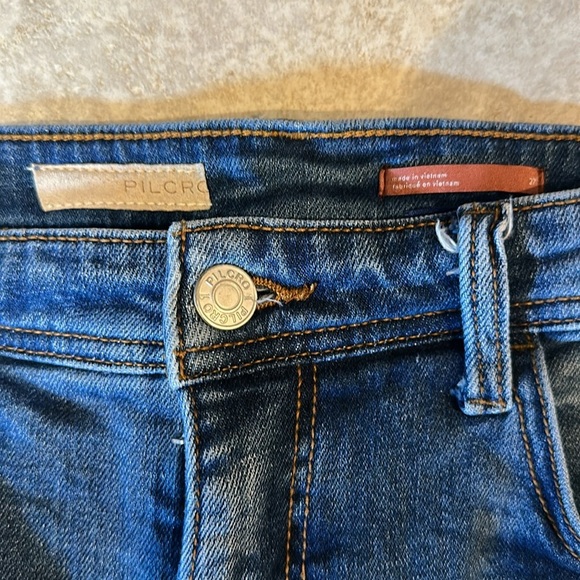 Pilcro Anthropologie Slim Boyfriend Crop Jeans 27 Straight Destroy - Picture 3 of 8